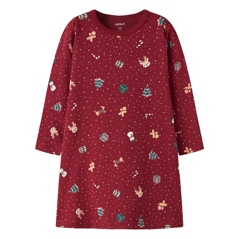 NAME IT Name It - Julepysj Nattkjole Vismas 2026 Red Dahlia