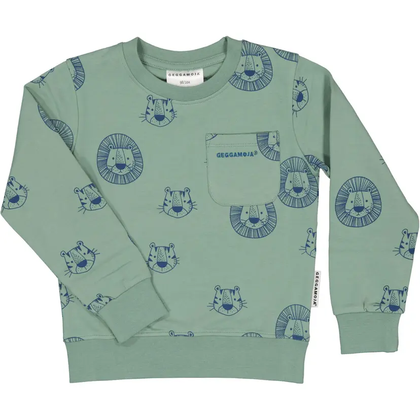 Geggamoja College Sweater Tiger Grön - 146/152