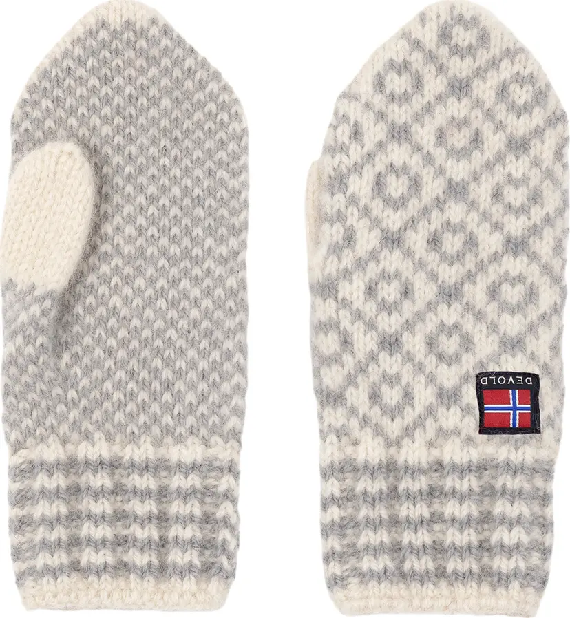 Devold Devold Svalbard Wool Mitten Offwhite/Grey