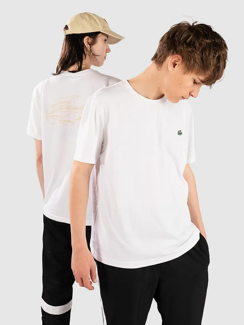 Lacoste Lacoste Regular Fit Printed Cotton T-skjorte svart