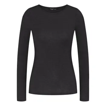 Triumph Beauty Layers Wool Long Sleeve Top Svart ull Large Dame
