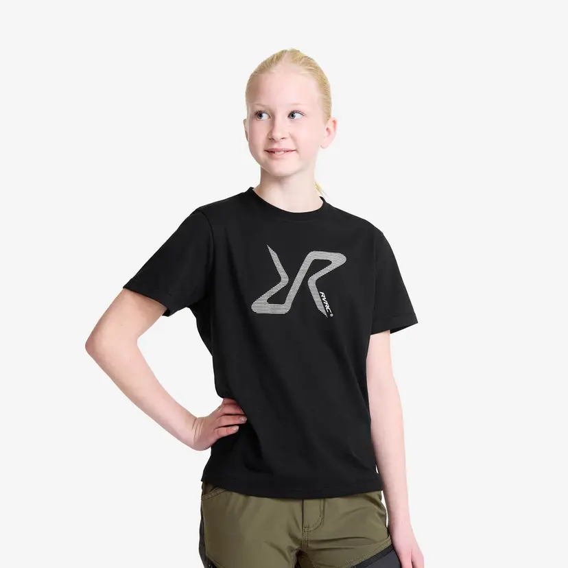 RevolutionRace Easy Graphic Logo T-shirt Teens Black