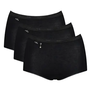 Sloggi Sloggi Truser 3P Pearl Maxi Svart bomull 38 Dame