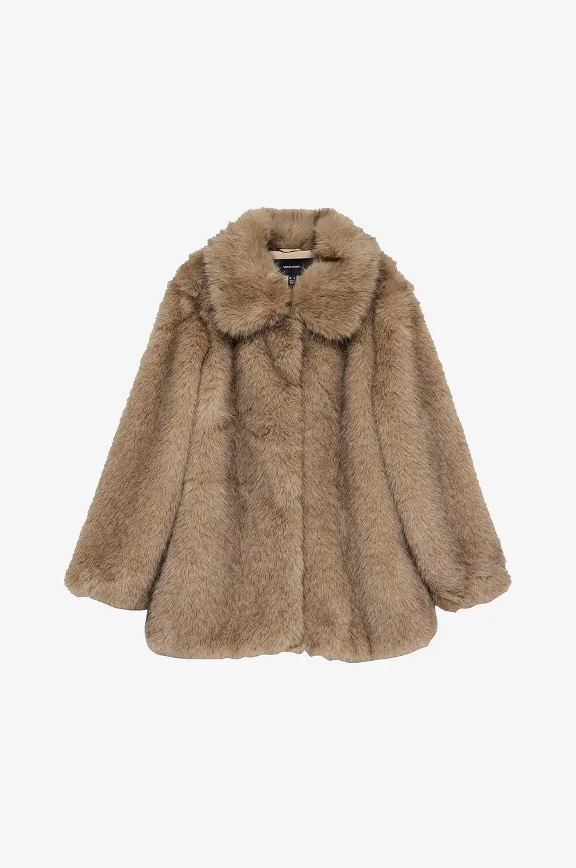 Vero Moda Curve Fuskepelsjakke Vmcgloria Jacket Cur - Brun
