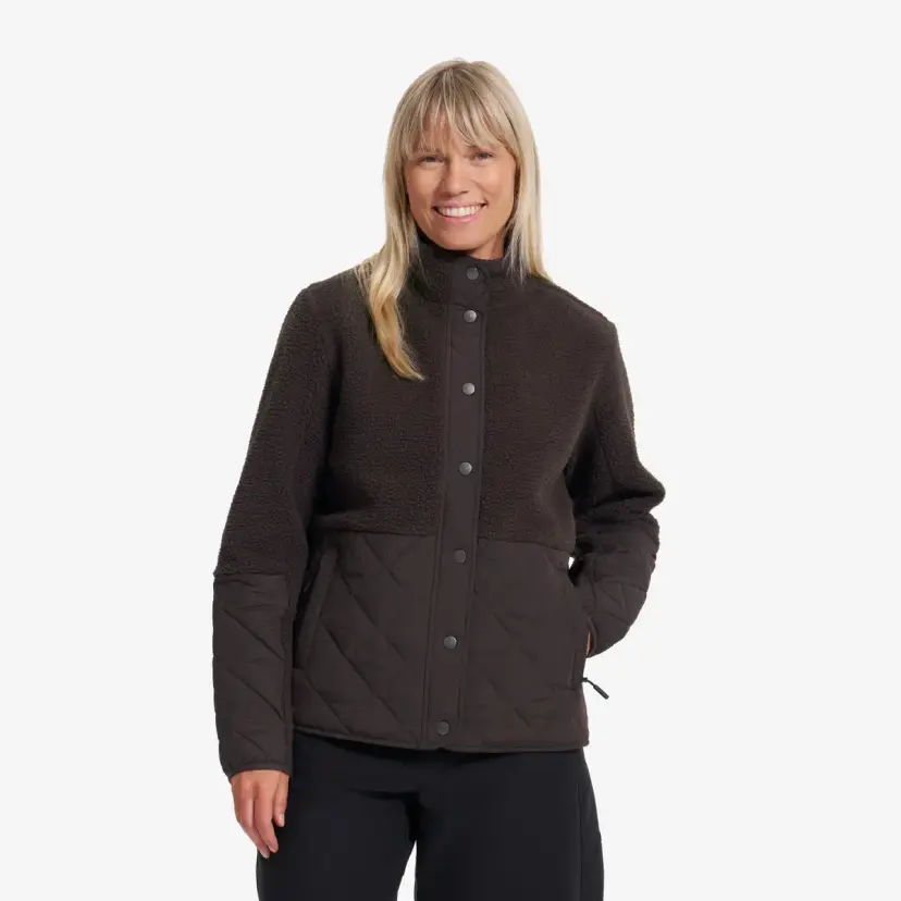 RevolutionRace Canyon Hybrid Pile Fleece Dame Espresso/Chocolate Brown