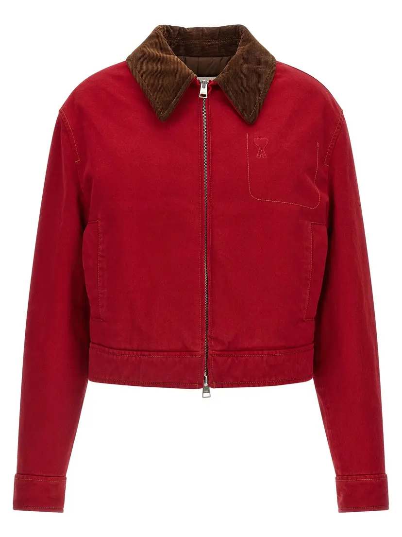 Ami Paris Ami Paris Denimjakker – Rød