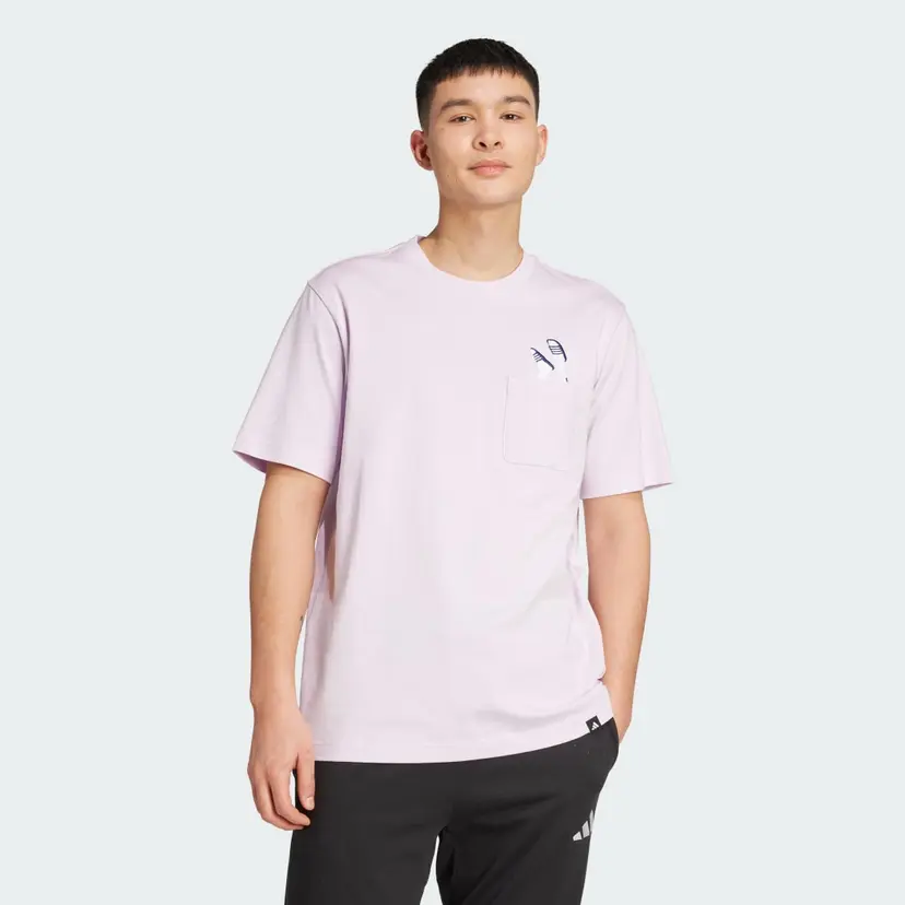 Adidas Lounge Slides Graphic Pocket T-skjorte