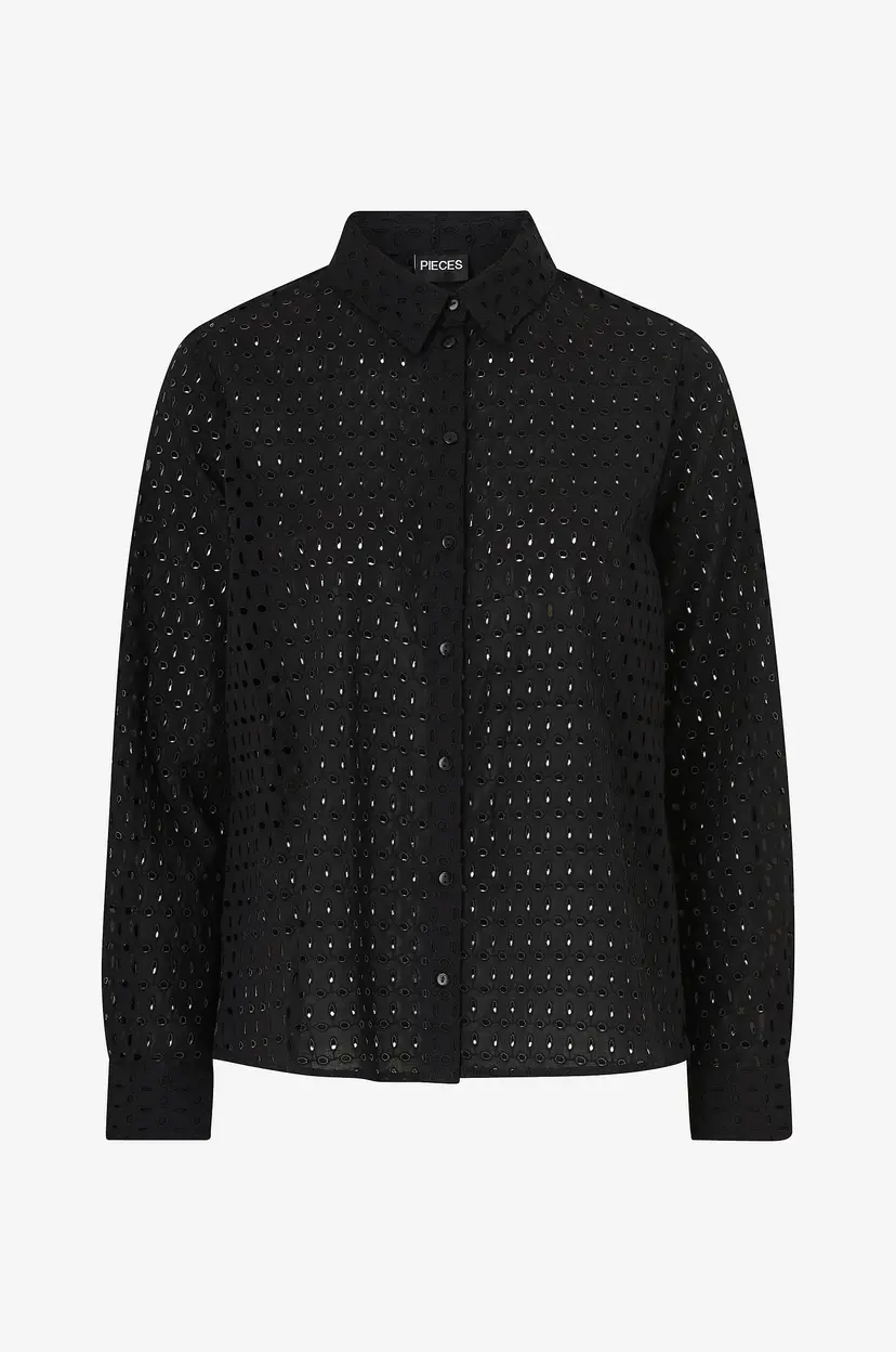 Pieces Skjorte pcAnnika LS Shirt - Svart