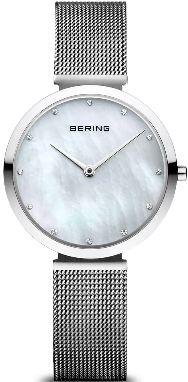 BERING Bering Dameklokke 18132-004 Classic Hvit/Stål Ø32 mm