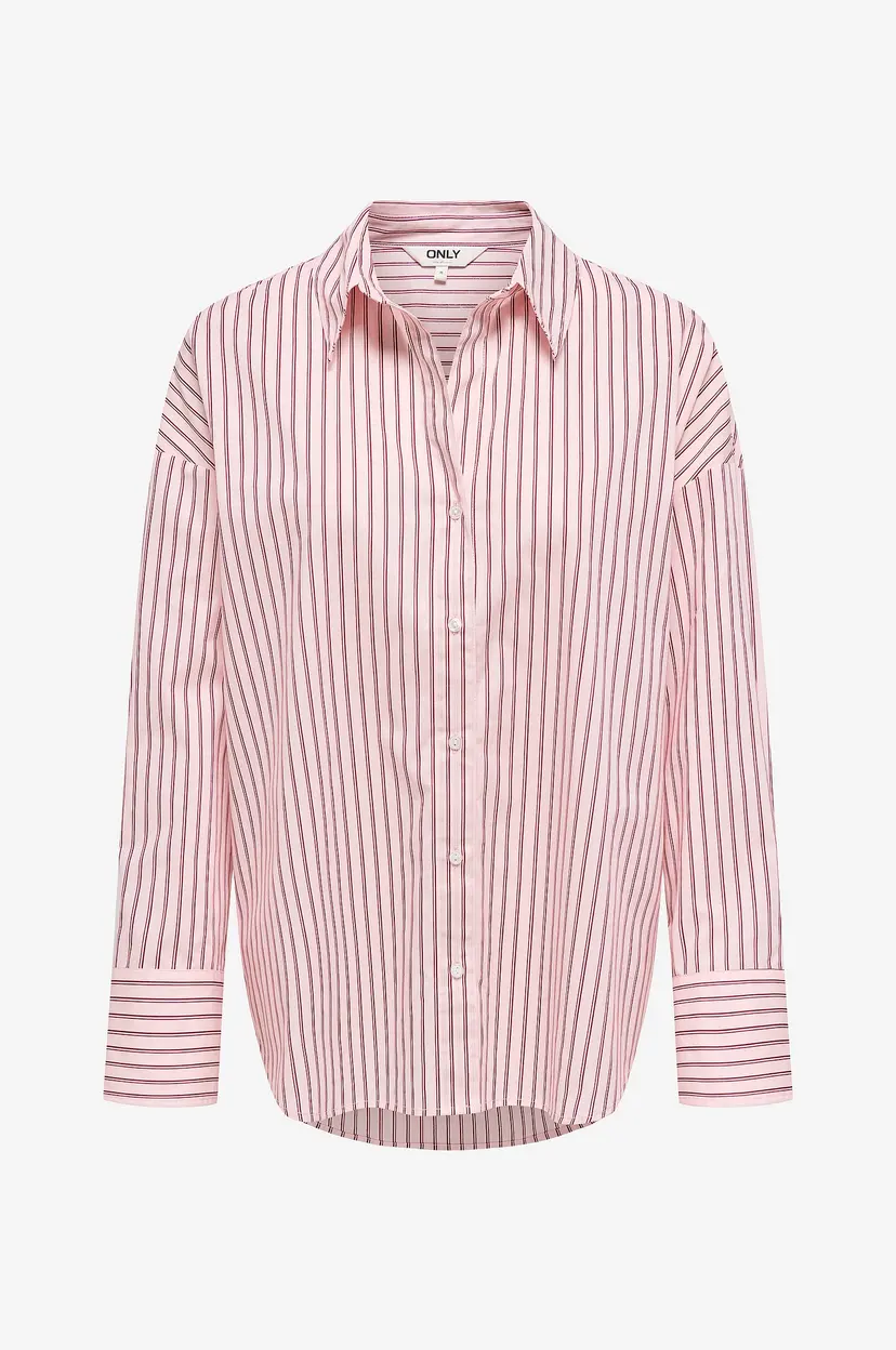 Only Carmakoma Skjorte carOregon Alva LS Reg Shirt Wvn - Rosa
