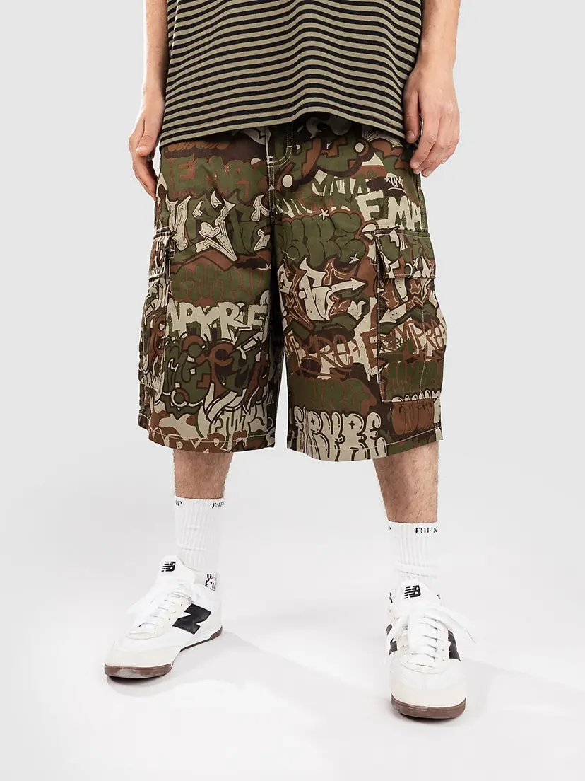 Empyre Empyre Ultra Loose Graf Camo Cargo Shorts camo