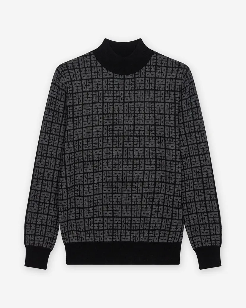 Bikkembergs Bikkembergs BMM1150 Black Turtleneck sweater