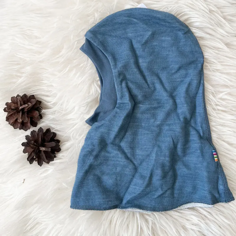 Joha Balaclava i dobbeltlag ull/bambus "Farm" Blue