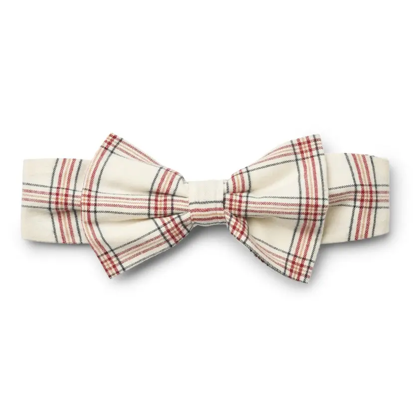Wheat Wheat Headband Bow Alba Eggshell Check