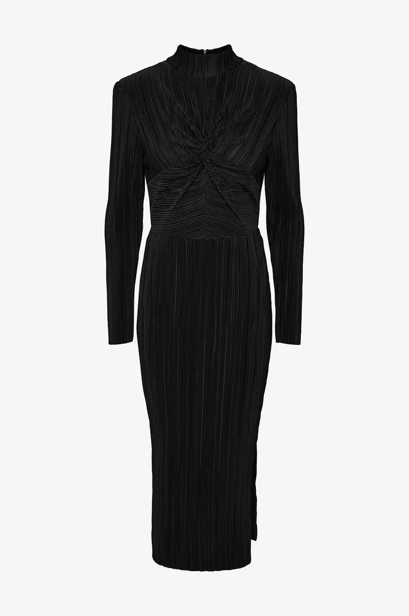 Y.A.S Maxikjole yasOlinda High Neck LS Long Dress - Svart