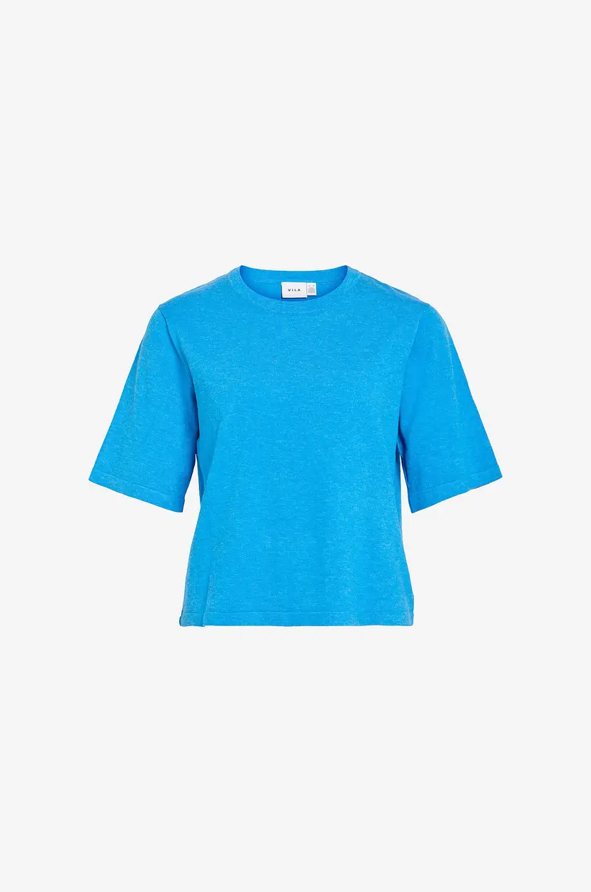 Vila Genser viMalu O-neck 2/4 Knit - Blå