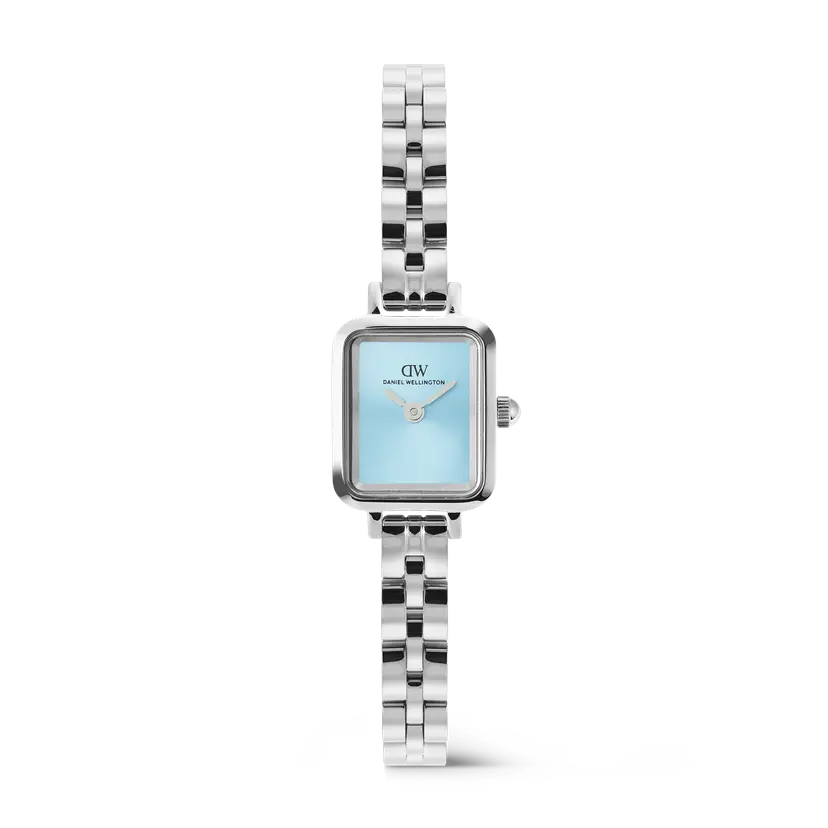 Daniel Wellington Silver 15mm Watch Quadro Mini Arch 3-link Ice-blue | DW