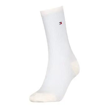 Tommy Hilfiger Tommy Hlfiger Women Premium Stripe Socks Strømper Hvit/Blå Str 35/38 Dame