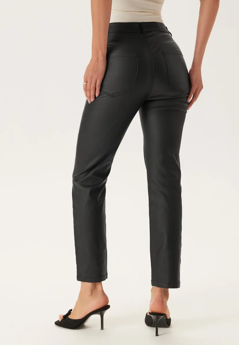 Bubbleroom Straight Leg Coated Jeans