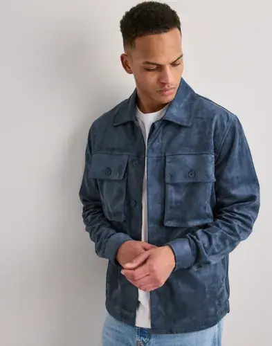Ciszere Ciszere Nash Vegan Suede Jacket Overshirts Blå