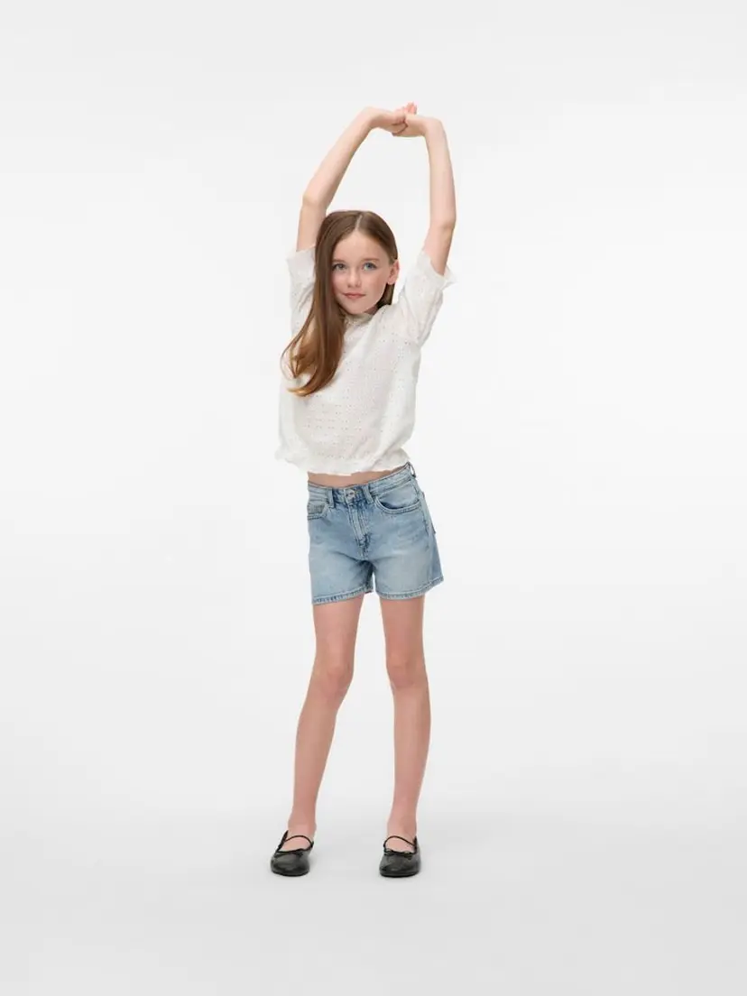 Vero Moda Girl Vero Moda Girl Tess Shorts Loose Fit Light Blue Denim (146 / 11 år)