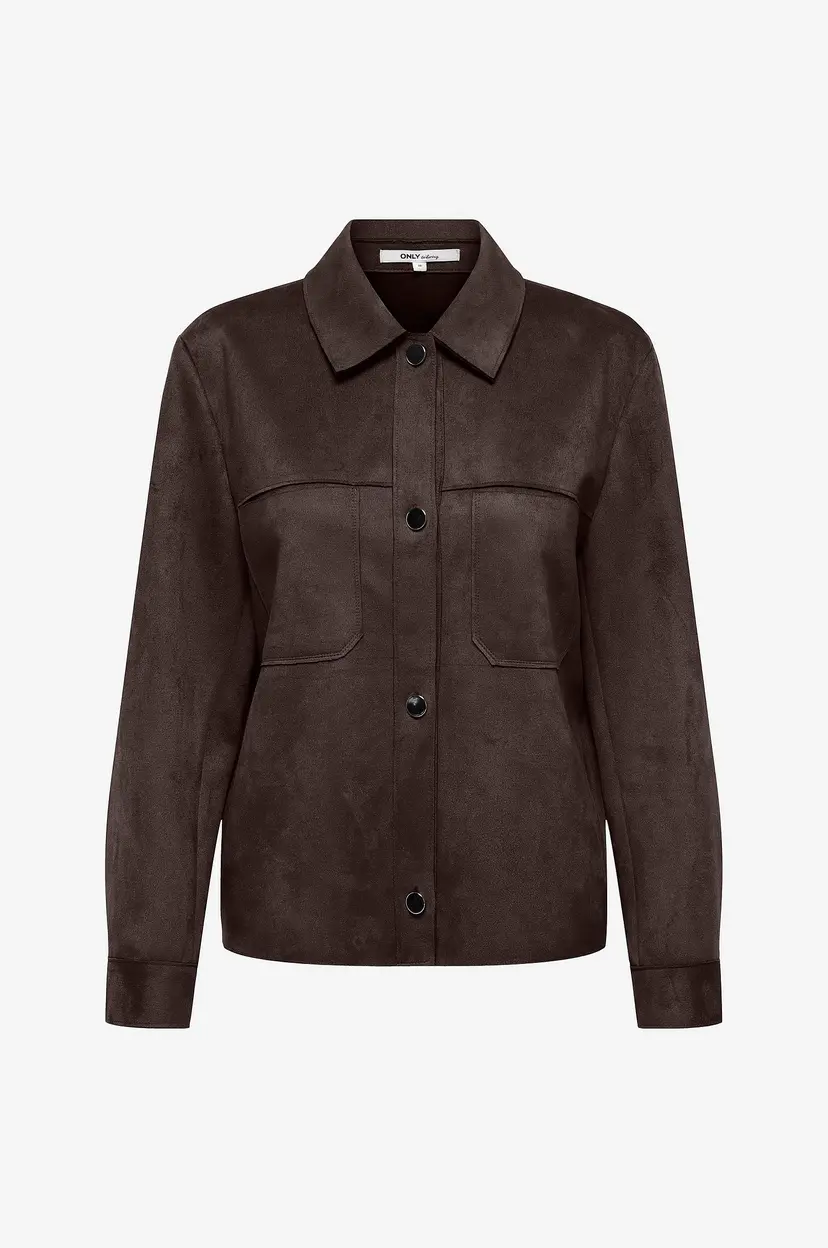 ONLY Skjorte Onlmira L/S Faux Suede Shirt Pnt No - Brun