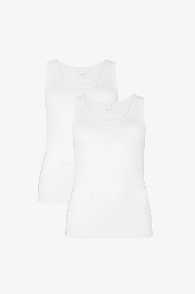 Bamboo basics Pysjamassinglet B.b Knitted Singlet 2-pakning - Hvit