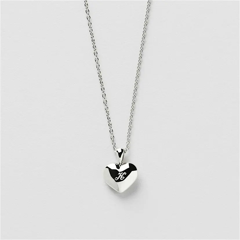 Safira Heart Locket Halskjede Gravering
