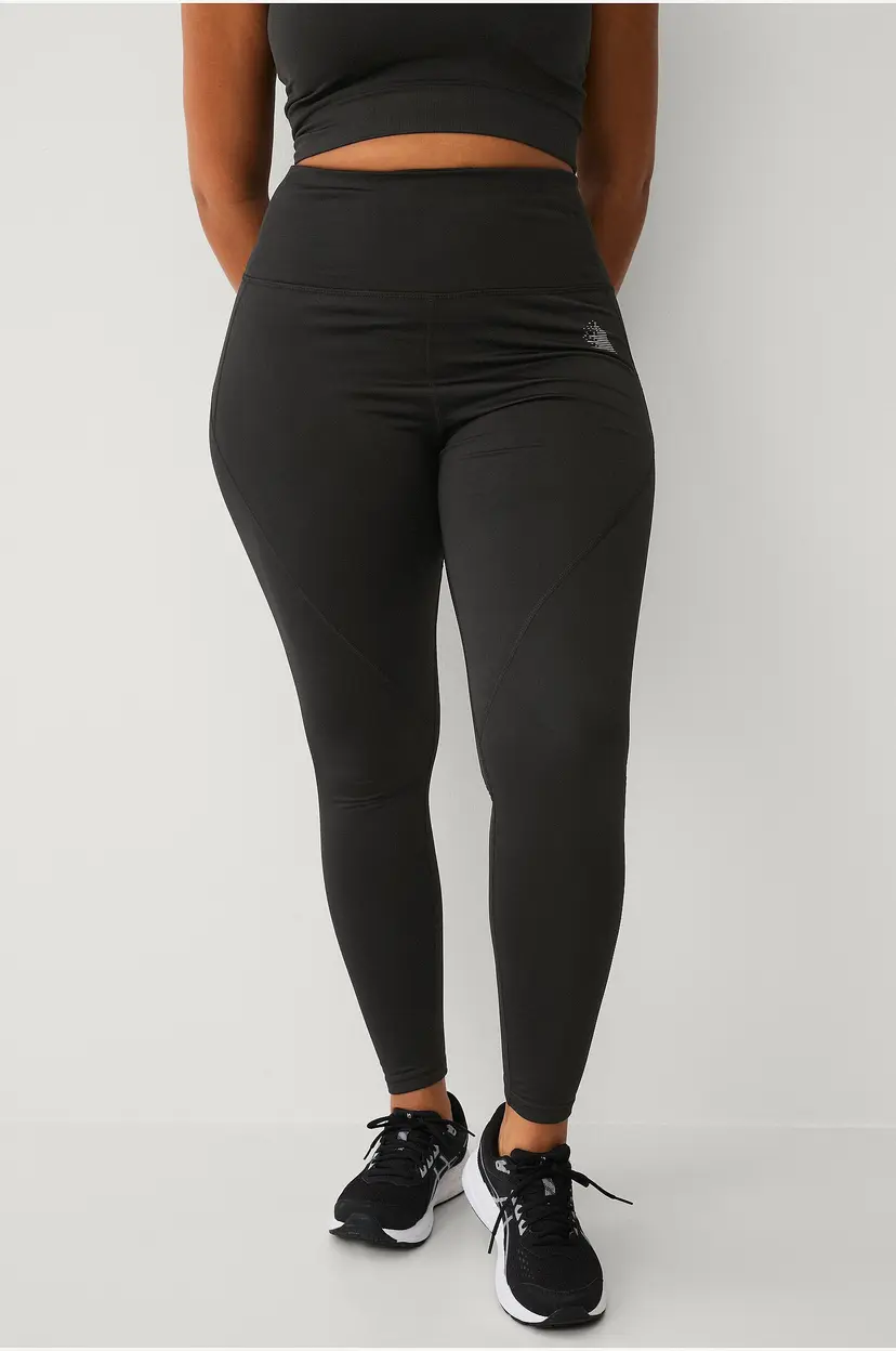 Zizzi Treningstights aTayla Long Fleece Tight - Svart