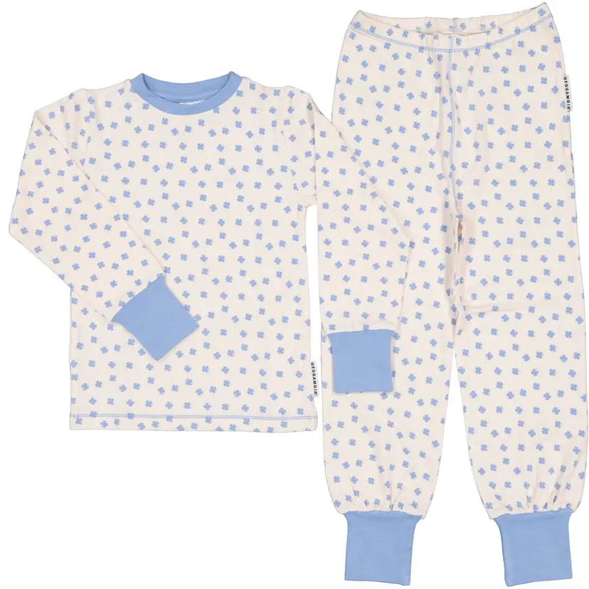 Geggamoja Pyjamas tvådelad Bambu Blå Klöver - 146/152
