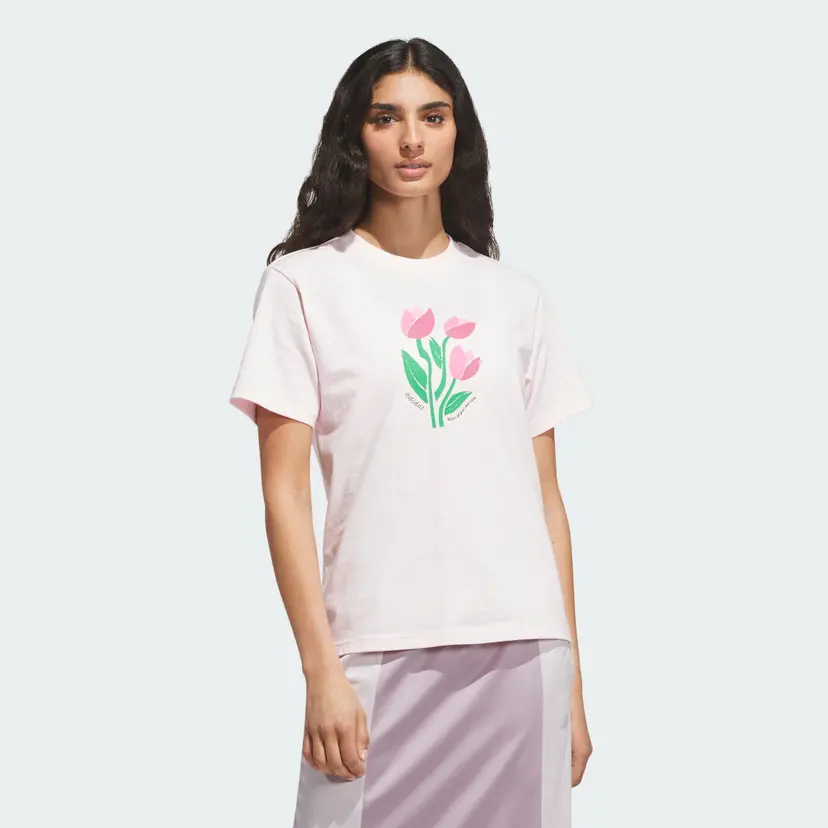 Adidas FLORAL BLOOM AT YOUR OWN PACE GRAPHIC T-SKJORTE