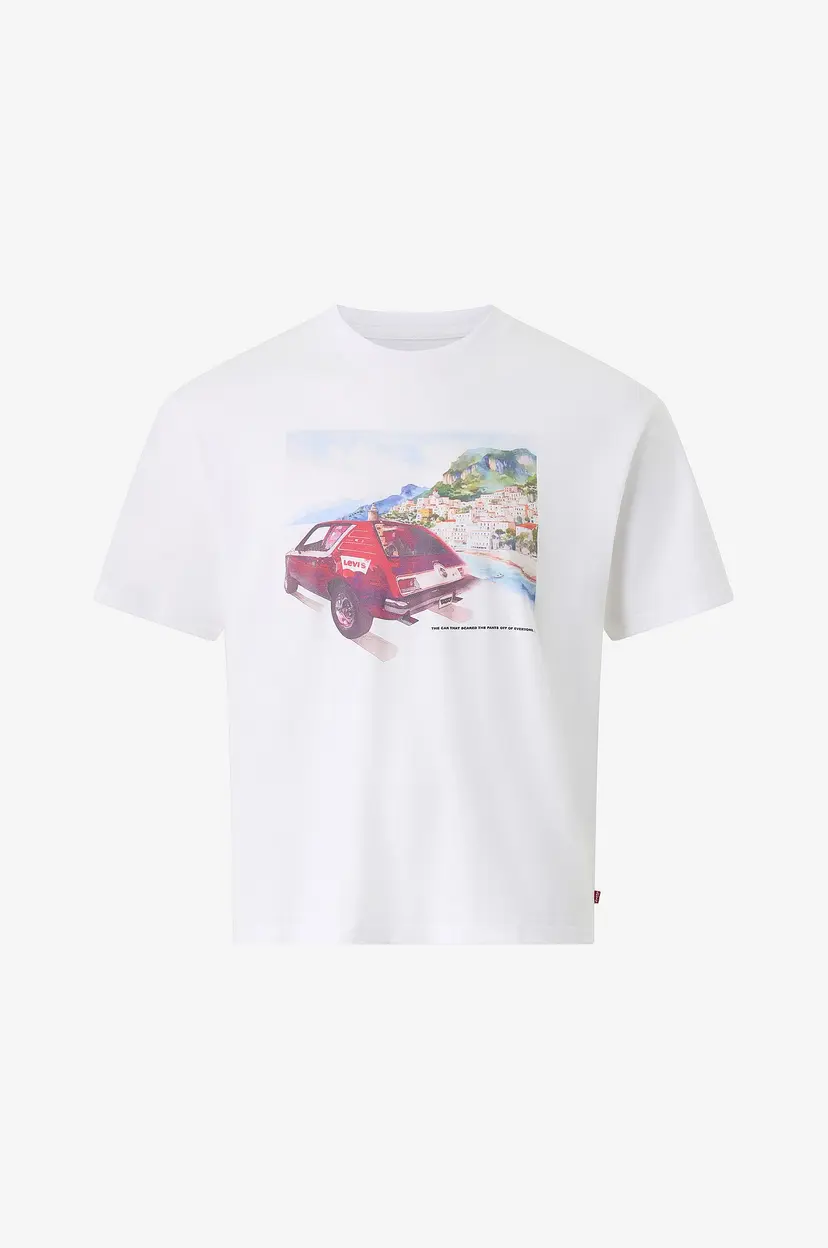 Levi's T-skjorte GR Boxy Tee Coastal Creative D - Hvit