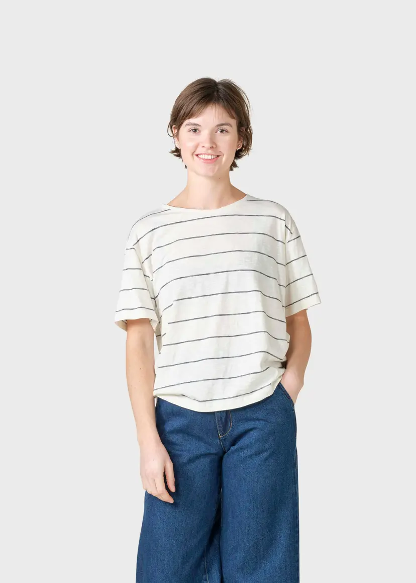 Klitmøller Collective ApS Megan tee OCS - Cream/navy
