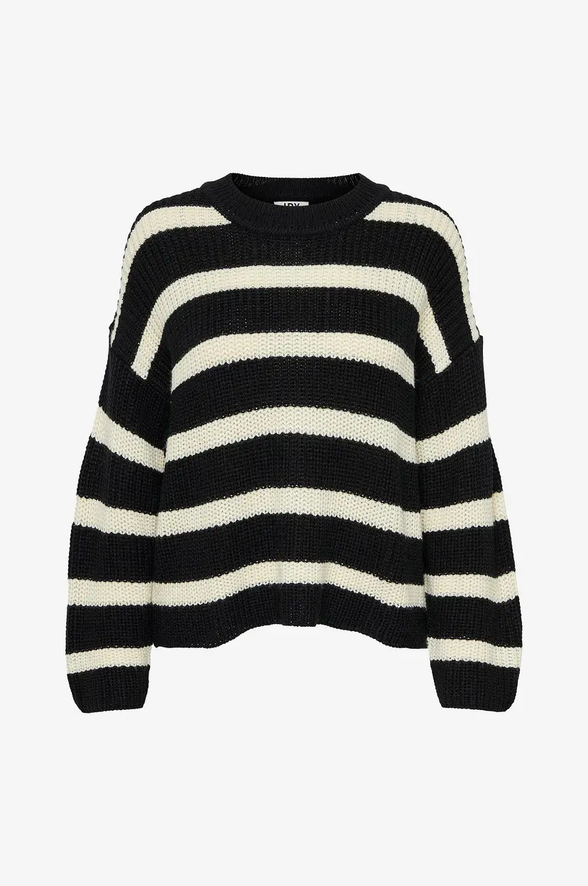JDY Genser jdyJusty L/S Stripe Pullover Knt - Svart
