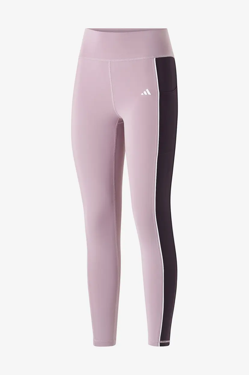 Adidas Sport Performance Treningstights Optime Colorblock High Rise 7/8 Leggings - Lilla