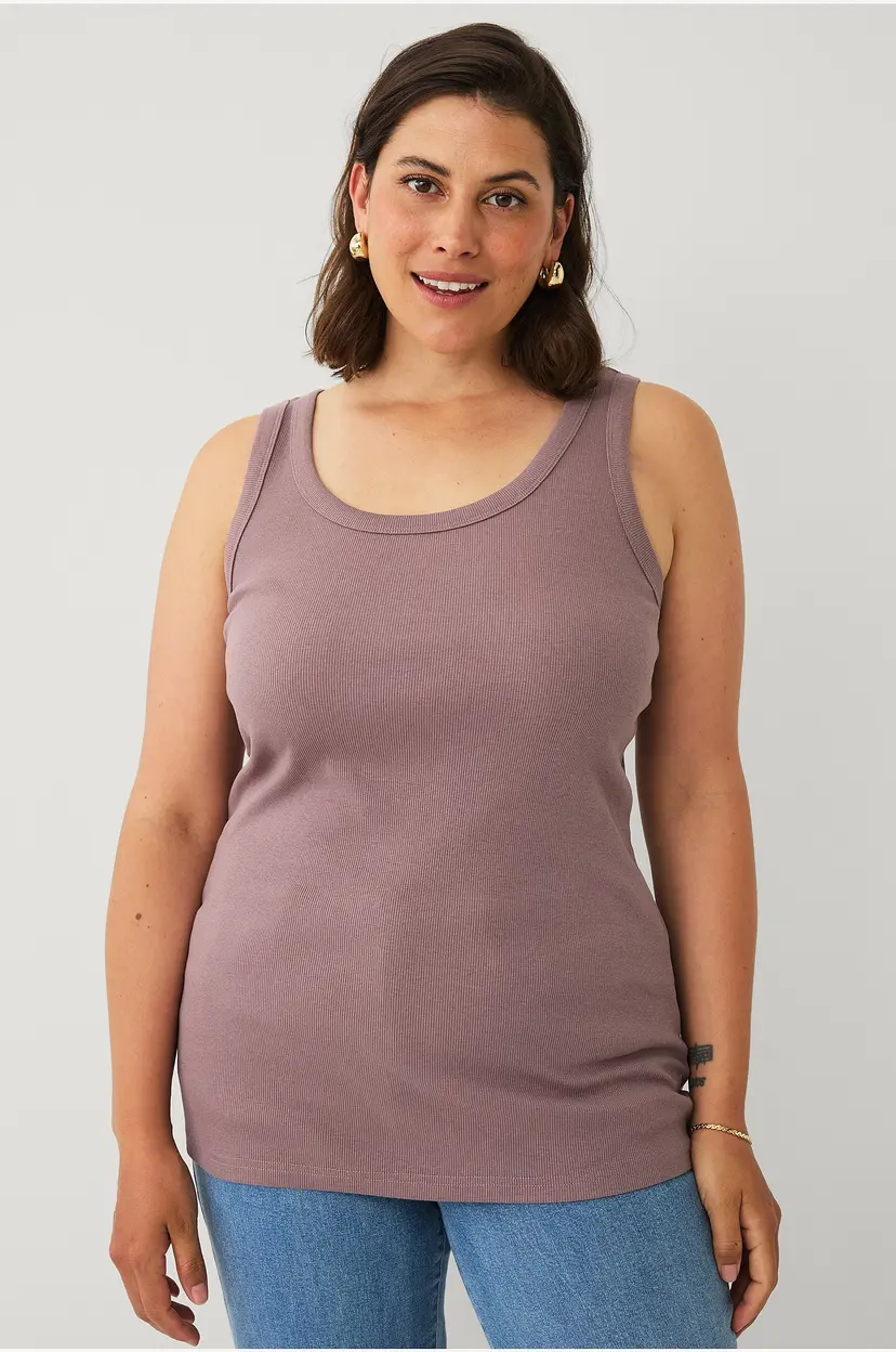 Ellos Plus collection Singlet i bomullsjersey - Lilla