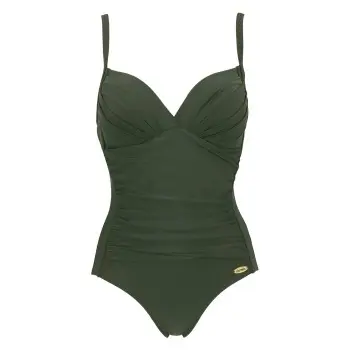 Damella Damella Miranda Swimsuit Mørkgrørnn  D/E 44 Dame