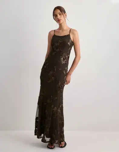 Vero Moda Vero Moda - Brun - Vmquinn Sl Maxi Dress Exp
