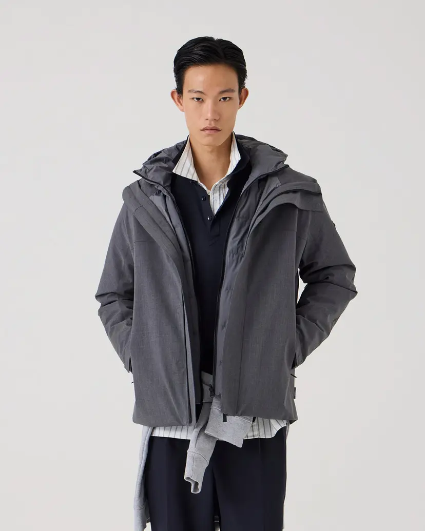Unity Unity JA-TRINITY WOOL-AW26 Gray Hooded jacket