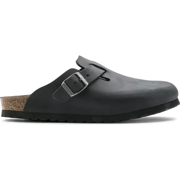 Birkenstock Birkenstock Boston Natural Leather Oiled Narrow Black