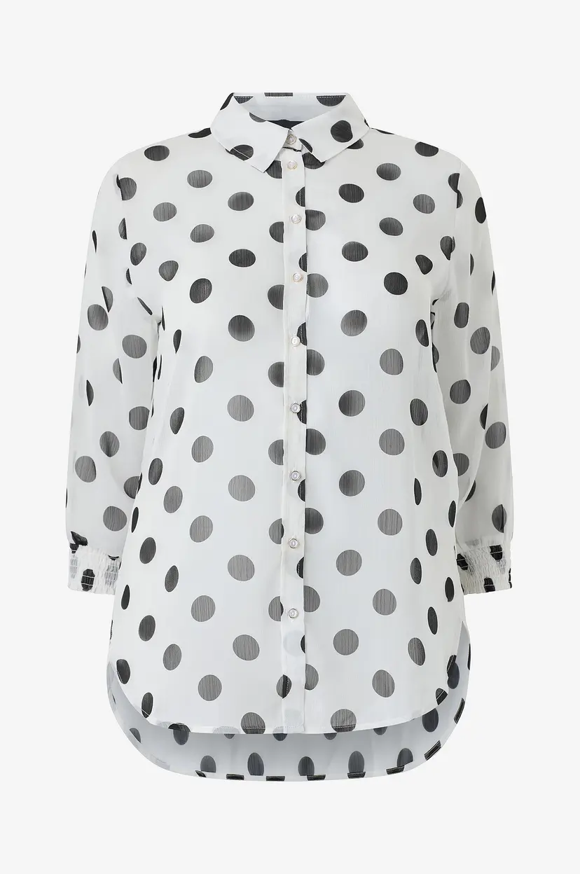 NO. 1 BY OX Skjorte Long Shirt w 3/4 sleeves and smaock cuffs - Flerfarget