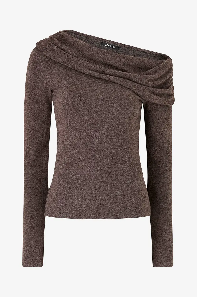 Gina Tricot Topp One Shoulder Top - Brun