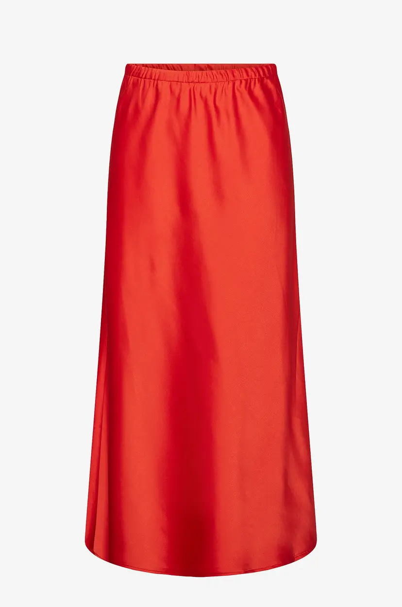 Pieces Skjørt pcNorella HW Ankle Skirt - Rød