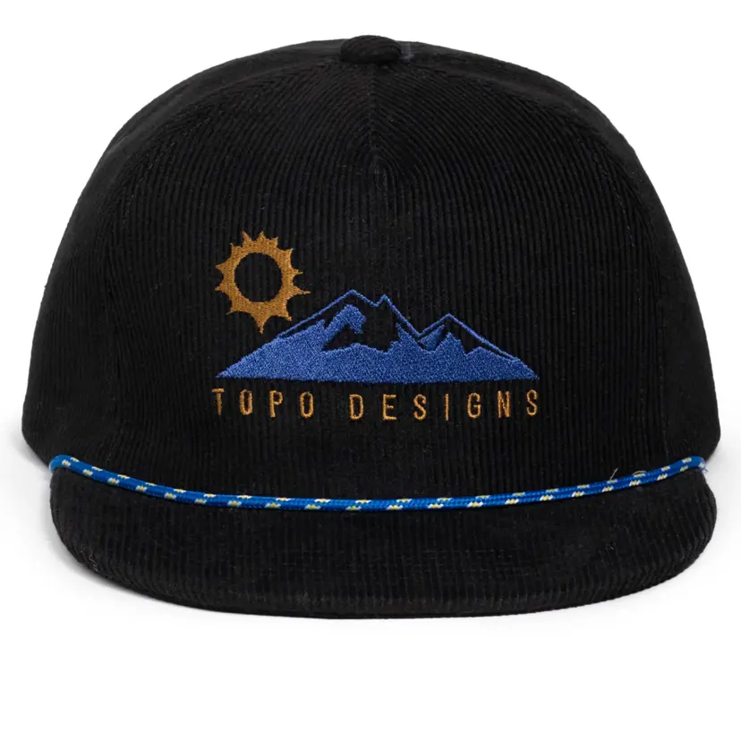 Topo Designs Topo Designs Corduroy Trucker Hat - Alpine View Black