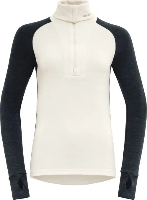 Devold Devold Women's Expedition Merino Silk Zip Ink/offwhite