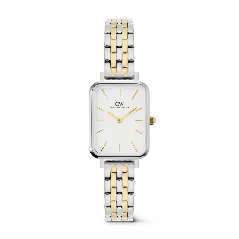 Daniel Wellington Silver 20x26mm Watch Quadro 5-link Two Tone | DW
