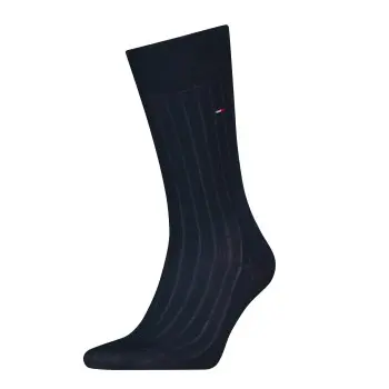 Tommy Hilfiger Tommy Hilfiger Strømper Premium Rib Crew Socks Mørkblå Str 39/40 Herre