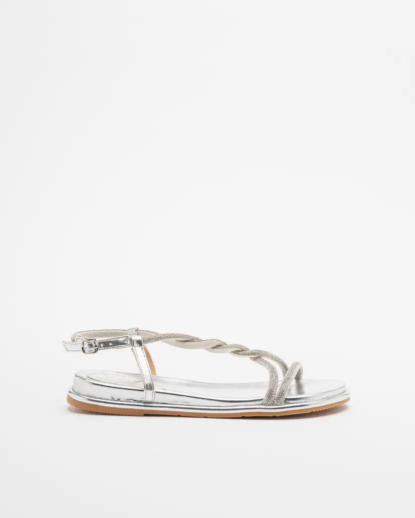 Gloss Gloss L19916-AB7 Silver Flat sandals