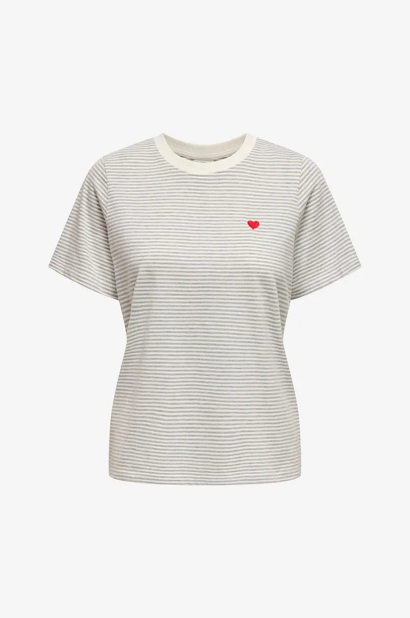 JDY T-skjorte jdyPisa S/S Print Top Jrs - Hvit