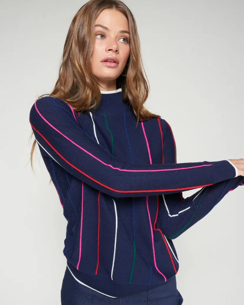 VilaGallo VilaGallo 32761 Blue Turtleneck sweater